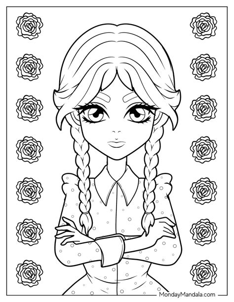 Wednesday Coloring Pages (Free PDF Printables)